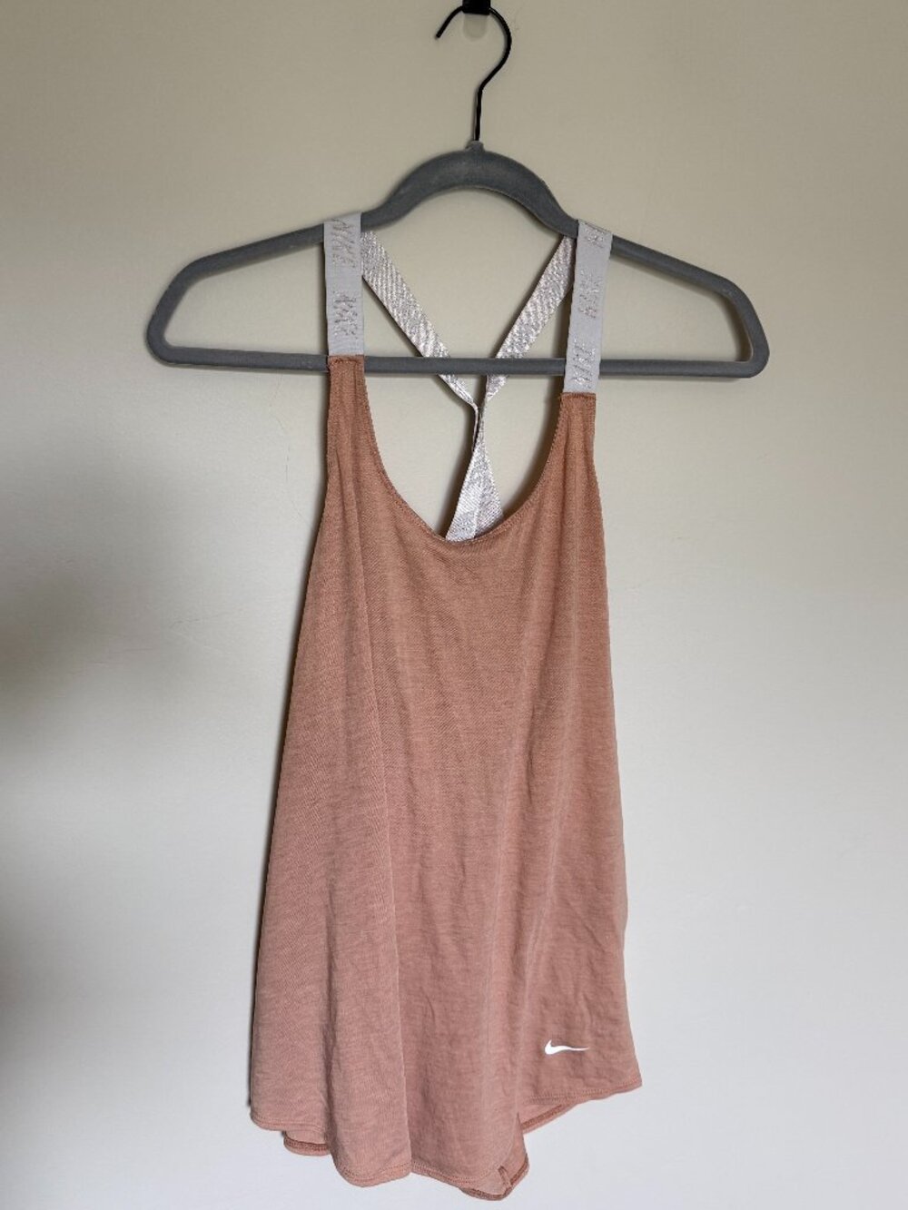Nike Dri-Fit Tank Top Built In Bra Strappy Back Peach Size XXL